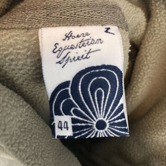 Horze Equestrian Fleece Jacket Womens Size 16 Full‎ Zip Pockets Brown Blue Trim - Picture 9 of 12